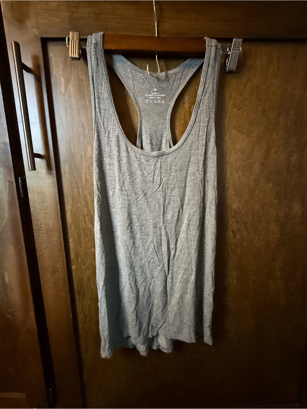 Source Unknown Heather Gray Racerback Tank Top